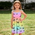 thumbnail image 5 of SGFCWSX Girls Summer Dresses Tie Shoulder Spaghetti Strap Print with Pockets Casual A-Line Kids Daily Dress Multicolor Size 2 Years, 5 of 9