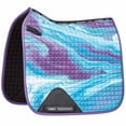 thumbnail image 3 of Weatherbeeta Prime Marble Dressage Saddle Pad Blue/Orange Swirl Marble Print Full, 3 of 4