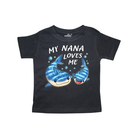 

Inktastic My Nana Loves Me- whale shark Gift Toddler Boy or Toddler Girl T-Shirt