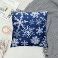 thumbnail image 2 of Nawypu  Holiday Throw Pillow Covers , Decorative Pillow Cases Bed Sofa Couch, Christmas Winter Accent Decor Cushion Bedroom Living Room, Square Euro Sham Covers, Snowflake Blue, 2 of 5