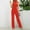 Red, variant on Women's Fashion Casual Sleeveless Standing Neck Slim Fit Bow Tie Straight Tube Long Jumpsuit Jumpsuit Women plus Vest Jumpsuits for Women Athletic Rompers for Women Homecoming Pants Outfit Junior V