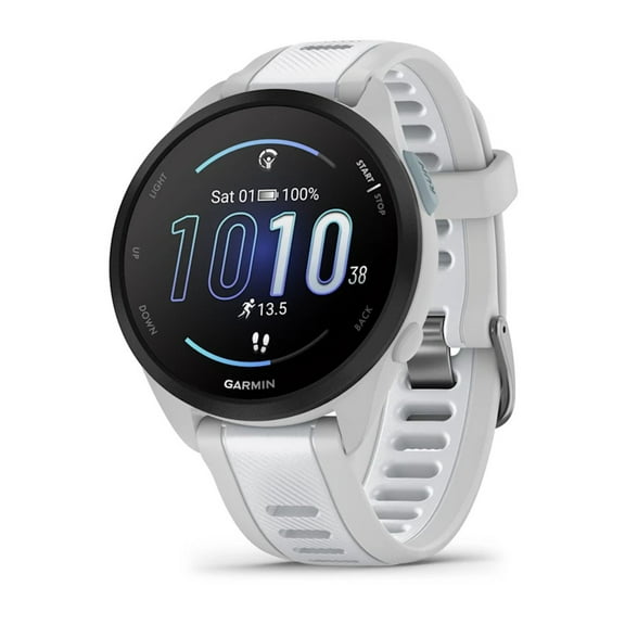 Restored Garmin G010-N2863-21 Forerunner 165 Running Smartwatch, Mist Grey/Whitestone (Refurbished)