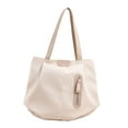 thumbnail image 3 of Bolso de hombro para mujer, moderno bolso de verano con cremallera, ligero, bolso de mano para mujer Blanco, 3 of 9