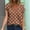 Brown Plus Size T-Shirts Casual Tops, variant on Olyvenn Women's Plus Size T-Shirts Casual Tops Summer Fashion Cap Sleeve Short Sleeve Tees Polka Dot Print Tops Trendy V-Neck Comfy Loose Fit Casual Beach Relaxed Blouse Workout Women Black 12