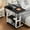 Carbon Black, variant on 3-Tier Mobile C-Shaped Lift Desk with Storage Rack, Space-Saving Sofa Side Table, 8 Colors Available