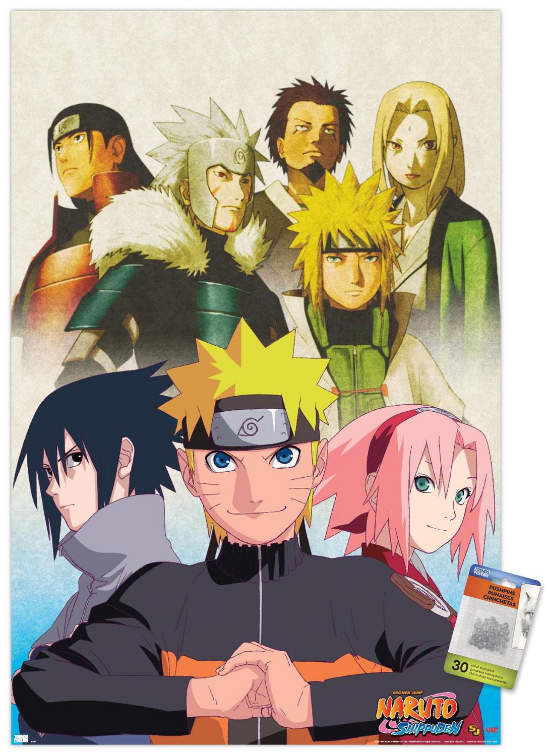 Naruto Shippuden - Key Art Wall Poster, 14.725" x 22.375"