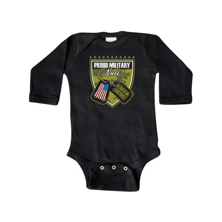 

Inktastic Proud Military Niece Gift Gift Baby Girl Long Sleeve Bodysuit