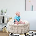 thumbnail image 5 of Nathaniel Home, 30" Round Storage Ottoman Footstool with Removable Lid, Button Tufted Ottoman Coffee Table with Legs, Large Ottoman with Storage for Bedroom, Beige, 5 of 8