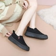 thumbnail image 3 of Suede Short Snow Boots for Women Low Top Loafers Casual Slip on Round Toe Winter Walking Shoes, 3 of 8