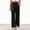 424#Black, variant on Satin Wide Leg Pants for Women Dressy Silky Flowy Beach Palazzo Pants Casual Elastic Waist Trousers with Drawstring Wine L