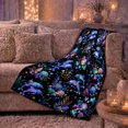 thumbnail image 6 of Magical Dolphins Pearls Swimming Among, Playful Coastal Landscape Scene, Warm Flannel Blanket for Beach House and Living Room, Beach Lovers Valentine's Day Gift, Coastal Home Decor, 6 of 9
