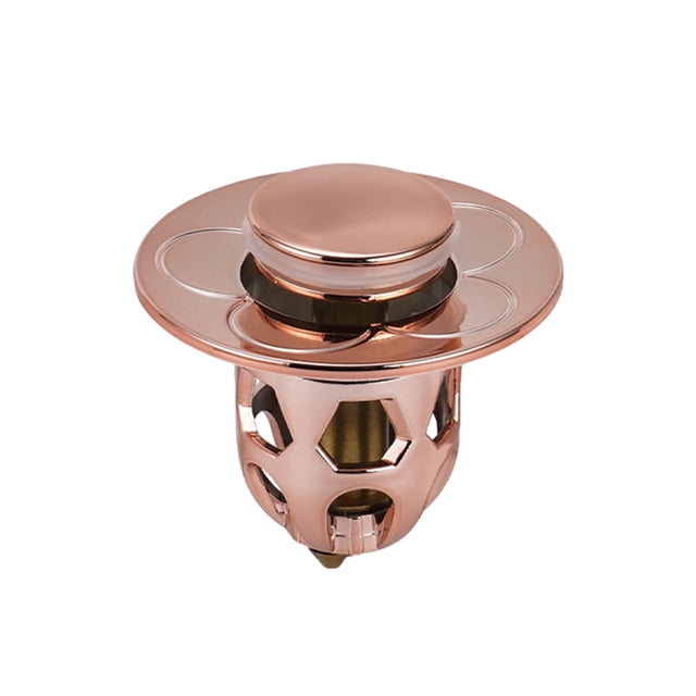 Matsuzay Filtro de drenaje de rebote de lavabo duradero y de cobre de primera para una instalación sencilla y duradera Suministros de limpieza para el hogar oro rosa