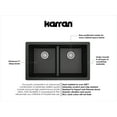 thumbnail image 4 of Karran Usa Qu-810 Quartz Qu 32" Undermount Double Basin Quartz Composite Kitchen Sink -, 4 of 12
