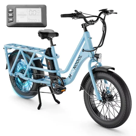 NAIZEA Electric Bike for Adult, 750W 20 * 4" Fat Tire Cargo Ebike, 48V 20AH Electric Bicycle Step Through Electric Bike for Carrying Passenger or Kids