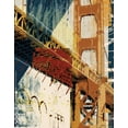 thumbnail image 2 of NOAH 12x14 Gold Ornate Wood Framed with Double Matting Museum Art Print Titled - Into Manhattan I, 2 of 4