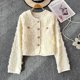 thumbnail image 3 of Chaqueta de flores tridimensional para mujer, abrigo de manga larga con botonadura única, elegante, para trabajo y oficina, Otoño e Invierno, 3 of 5