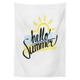 thumbnail image 3 of Ambesonne Hello Summer Tablecloth Rectangular Table Cover, Brush Strokes Art, 60"x84", Pale Yellow Almond Green, 3 of 4
