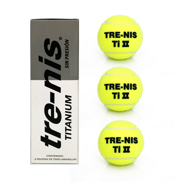 Pelotas de Tenis sin Presión Tre-nis Titanium 3 Pelotas