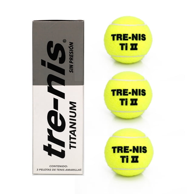 Pelotas de Tenis sin Presión Tre-nis Titanium 3 Pelotas