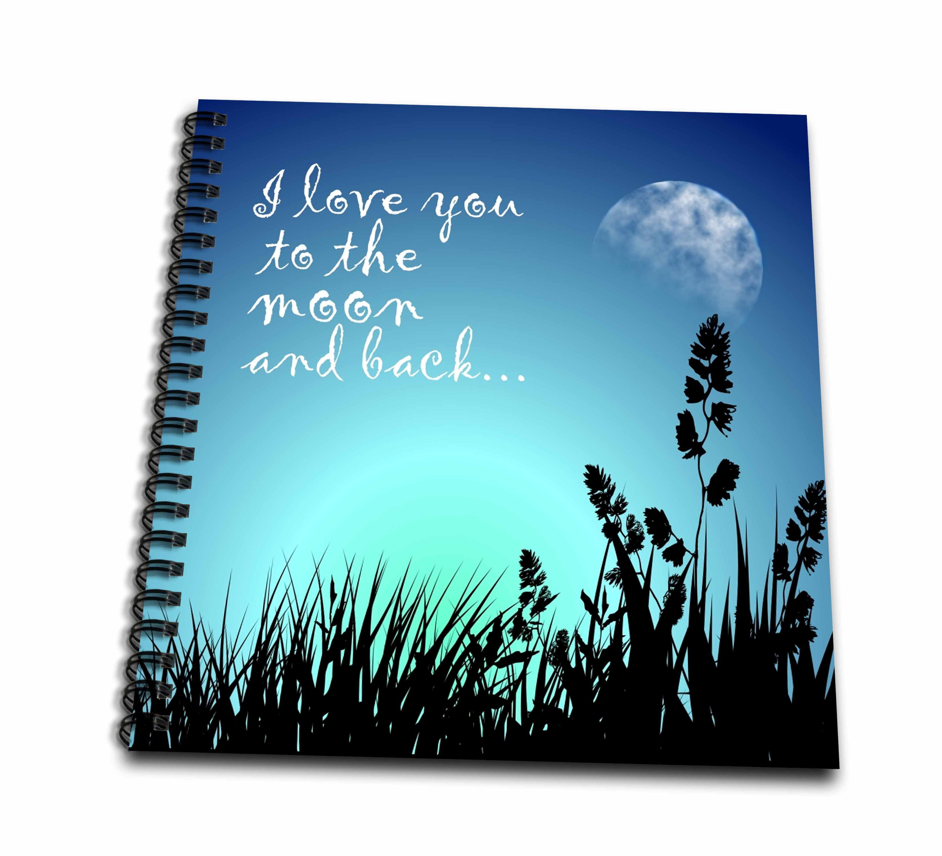 3drose Beautiful Blue Night Scene I Love You To The Moon And Back Mini Notepad 4 By 4 Inch Walmart Com Walmart Com