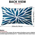 thumbnail image 3 of Spring Teal Dahlia Flowers Throw Pillow Cover 12x20 Inch Pack of 2 Turquoise Blue White Floral Lumbar Cushion Pillow Case Square Cotton Summer Outdoor Modern Pillowcase for Party Bed Sofa Home Bedroom, 3 of 6