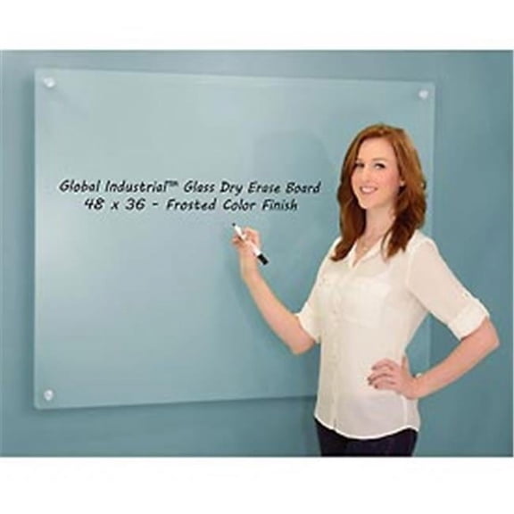 48 x 36 in. Frosted Glass Dry Erase Board - Frosted - 48in. x 36in.