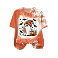 thumbnail image 5 of Hessimy Halloween Shirts for women's Boo T Shirt Cute Ghost Graphic Tees Halloween Spooky Season Short Sleeve Tee Tops(Orange,S), 5 of 5