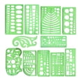 thumbnail image 2 of 11Pcs Geometric Drawing Templates Stencils Clear Measuring Template Rulers Geometric Shape Drawing Template For Drafting, 2 of 7
