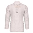 thumbnail image 2 of CENL Medieval Pirate Linen Top Shirt Men Nordic T-shirt Cosplay Lace-Up Tee, 2 of 9