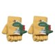 thumbnail image 1 of Manoplas Cálidas De Punto Con Estampado De Dinosaurios De Dibujos Animados, Sin Dedos, Guantes De Invierno Para Niños, Guantes Para Niños, Manoplas De Punto, Guantes De Medio Dedo., 1 of 4