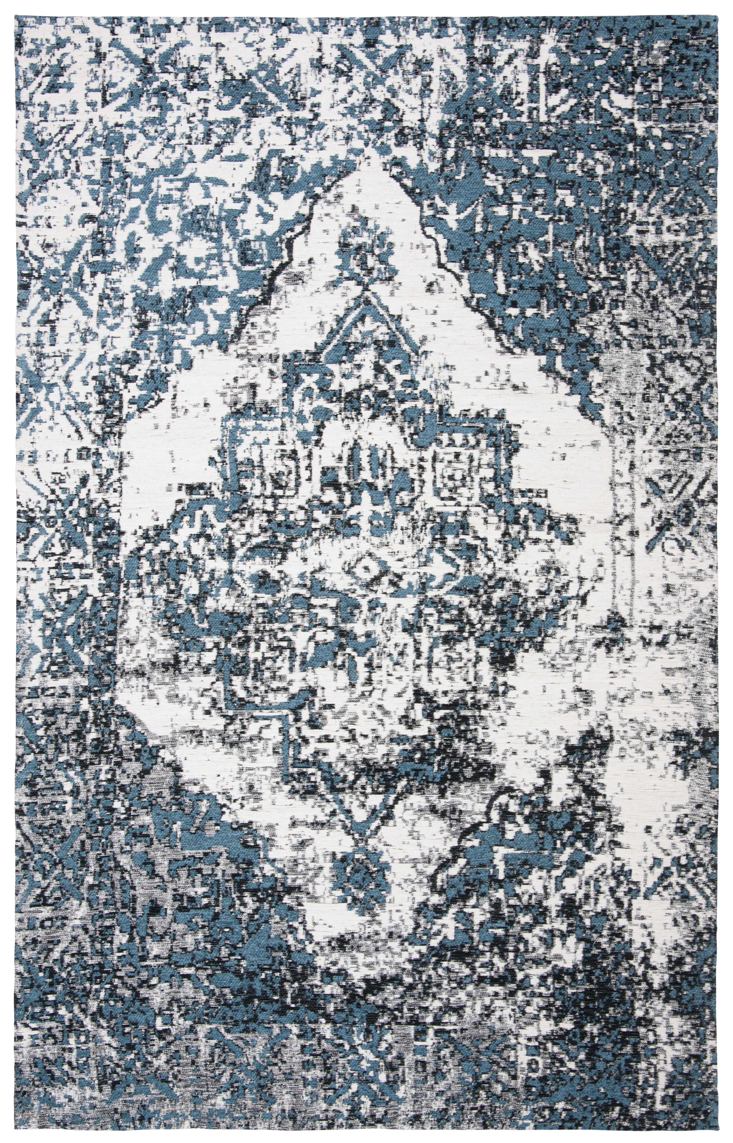 SAFAVIEH Classic Vintage Giuseppe Overdyed Area Rug, Navy/Ivory, 6' x 9'