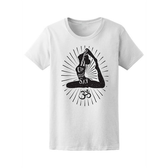 Yoga Woman Om Symbol T-Shirt Women -Image by Shutterstock, Female x-Large