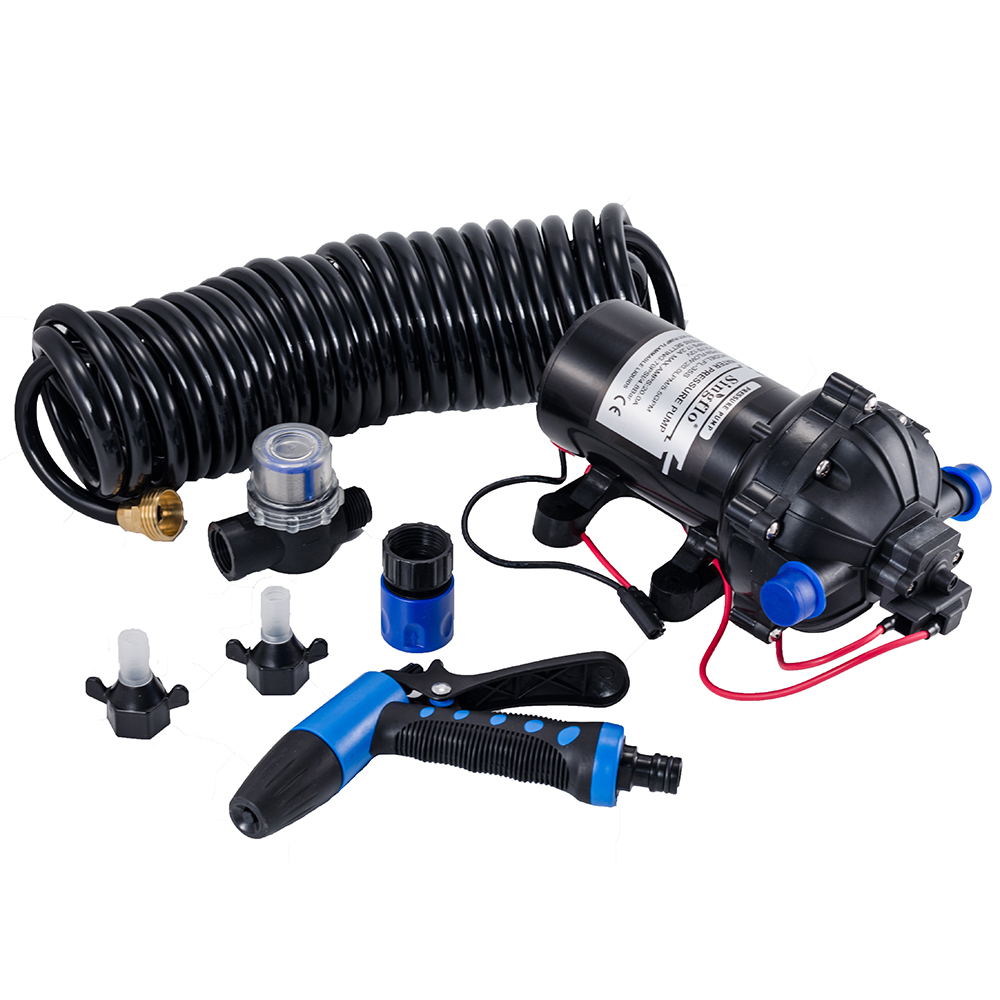 Hex Autoparts 60PSI Washdown Deck Wash Pump Kit 12V 5.0 GPM for Boat
