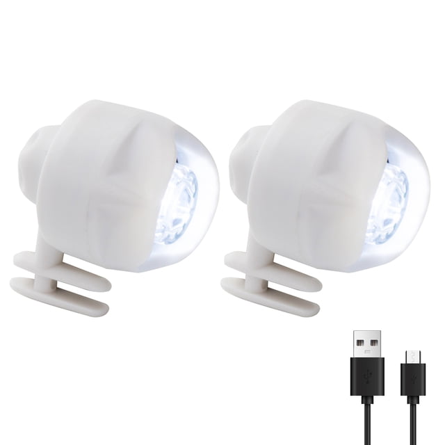 Likrtyny 1 Par Faros Delanteros para Croc Impermeable Agujero Zapato 3 Modos (carga Blanca)