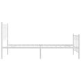 thumbnail image 5 of vidaXL Metal Bed Frame without Mattress with Footboard White 39.4"x78.7", 5 of 7