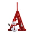 thumbnail image 5 of GZZQY Christmas Letters Pendant A to Z Hanging Xmas Alphabet Ornament Acrylic Snowman Letter Decoration for Christmas Tree Car Backpack, 5 of 6