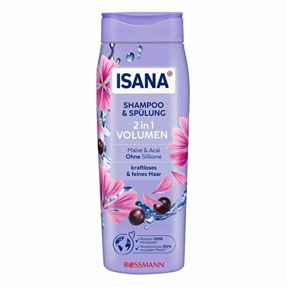 Isana Shampoo and Conditioner Hibiscus and Acai Berries 300 ml