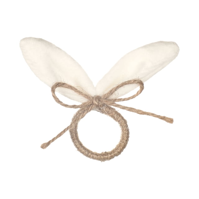 Anillo de servilleta con orejas de Pascua, borde de tela para la boca de la terraza del hotel, hebilla para servilletas de la serie Pascua