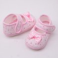 thumbnail image 4 of Infant Baby Girls Boys Handmade Princess Flats Toddler First Walkers Soft Cotton Non-Slip Crib Wedding Dress Shoes, 4 of 5