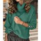 thumbnail image 5 of Suéteres de Punto Grueso Oversize para Mujer, con Cuello Alto, Larga y Corte Holgado, Ideales para el Invierno Verde M, 5 of 8