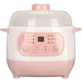 thumbnail image 1 of Slow Cooker, 200W 1L Small Slow Cooker with Ceramic Inner Pot, Adjustable Temperature and Time, Mini Automatic Electric Pot, Ceramic Soup Porridge Cooker, 1 of 5