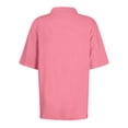 thumbnail image 5 of Womens Polo Shirts Short Sleeve Collared Business Casual Tops Summer Button Split Hem Elegant Golf Work Blouse,L, 5 of 5