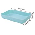 thumbnail image 3 of Caja de almacenamiento Rectangular de plástico Cajón de escritorio Estuche de cosméticos Organizador de papelería Contenedor de calcetines Almacenamiento y organización del hogar Cielo azul L Toystoory HA003019-09, 3 of 6