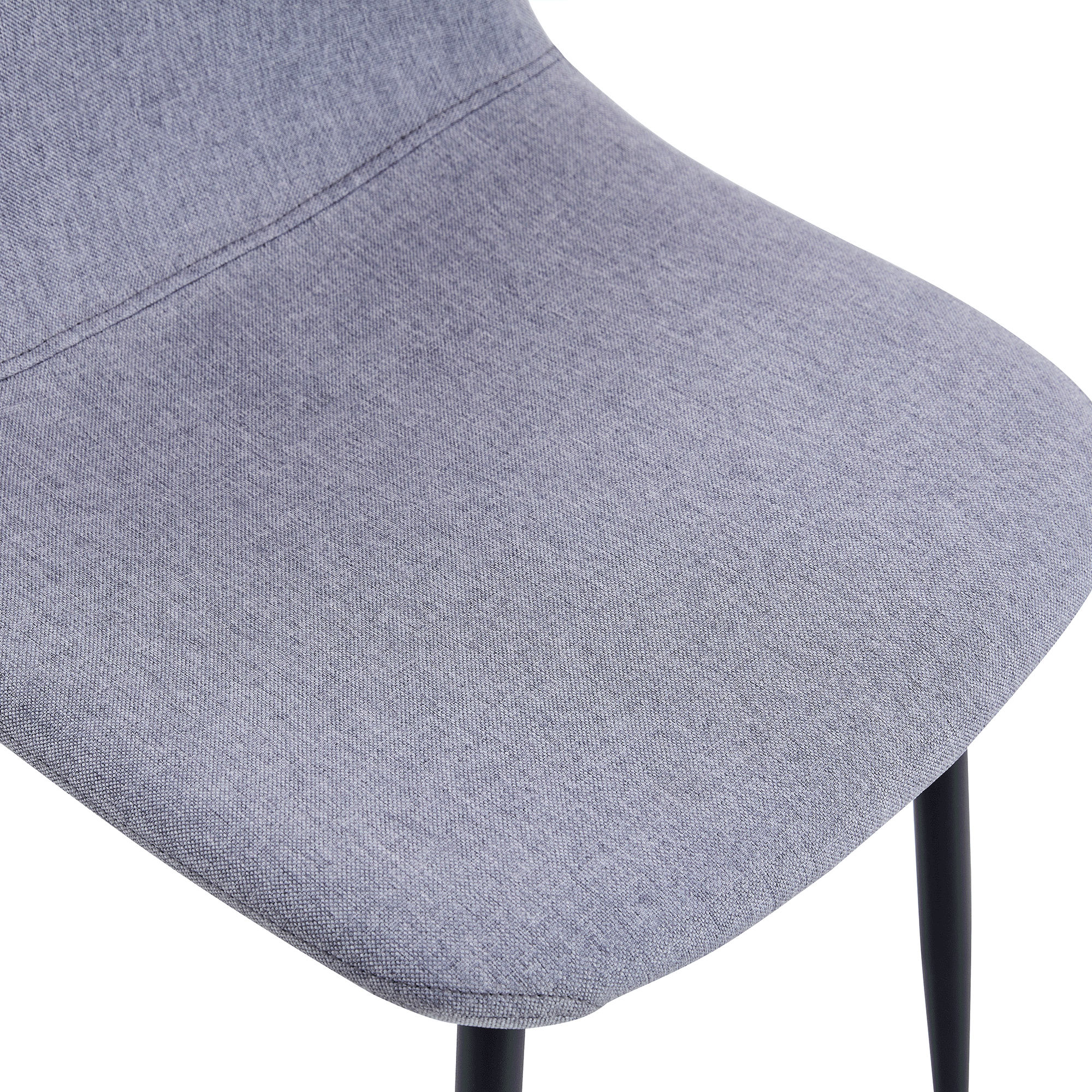 Sailvan Modern Linen Fabric Dining Chairs, 4-Pack, Sturdy Metal Legs with Anti-Slip Feet