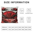 thumbnail image 5 of Crabs Pillow Sham, Astrology Themed Illustration of a Crab Representing Cancer Zodiac Sign Art Print, Decorative Standard King Size Printed Pillowcase, Red Black, 5 of 5