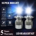thumbnail image 1 of 1 Pair H4 HB2 1800W 270000LM LED Headlight Bulbs Conversion, 1 of 4