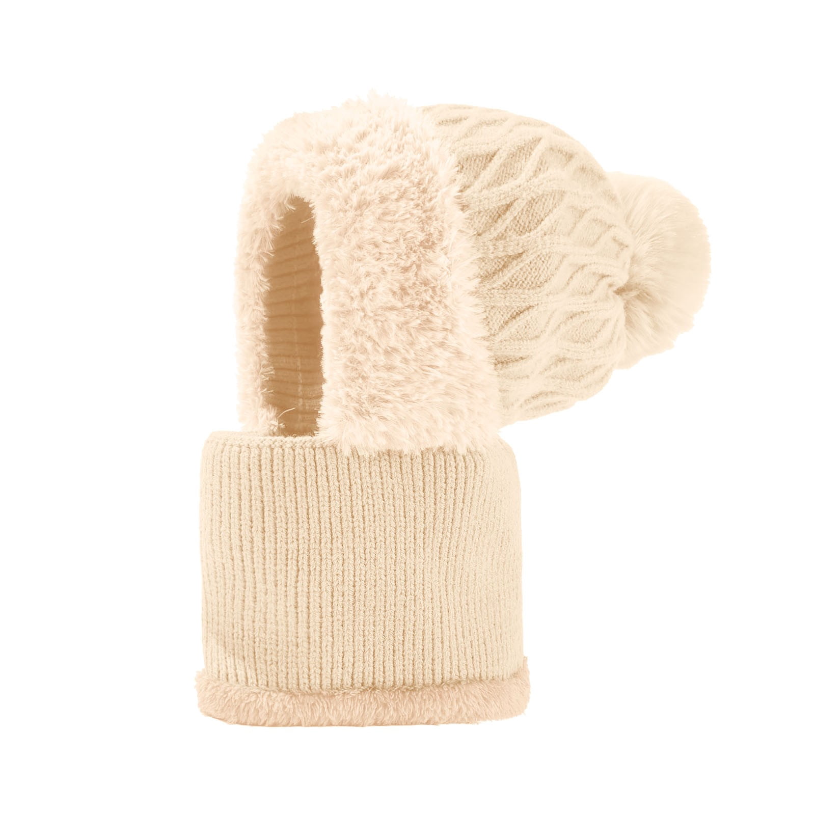 3 in 1 Beanie Hat for Women, Upgrade 3 in 1 Beanie Hat with Scarf and Mask, Fall Winter Warm Knitted Ski Scarf and Mask Set