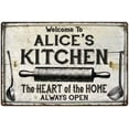 thumbnail image 1 of ALICE'S Kitchen Farmhouse Sign 8 x 12 Matte Finish Metal 108120033054, 1 of 1