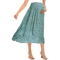 thumbnail image 4 of Yesfashion Wholesale Maternity Dress Women's High Waist Floral Print Pleated Maxi Skirt Casual Flowy Swing A Line Long Skirts, 4 of 6