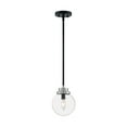 thumbnail image 4 of 60/7131-Nuvo Lighting-Axis-1 Light Pendant in Industrial Style-7.75 Inches Wide by 10.25 Inches High-Matte Black/Brushed Nickel Finish, 4 of 5
